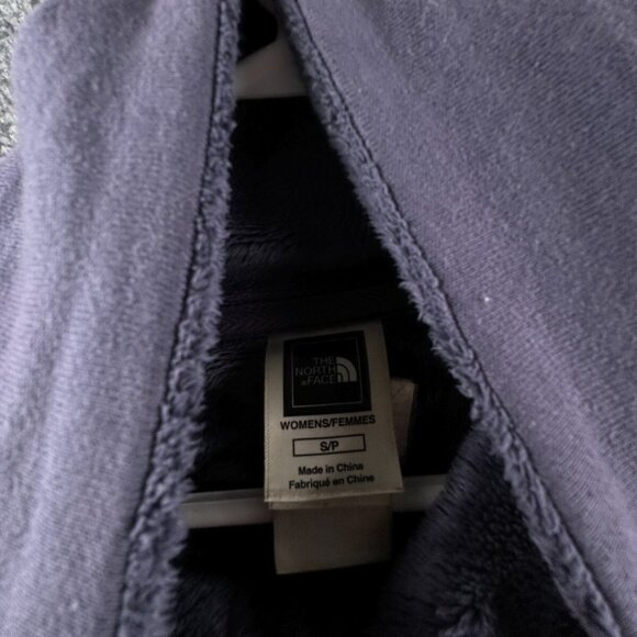 The North Face Purple Fuzzy Fleece Lined Jacket Small Full Zip Long W/ Pockets - Picture 7 of 16